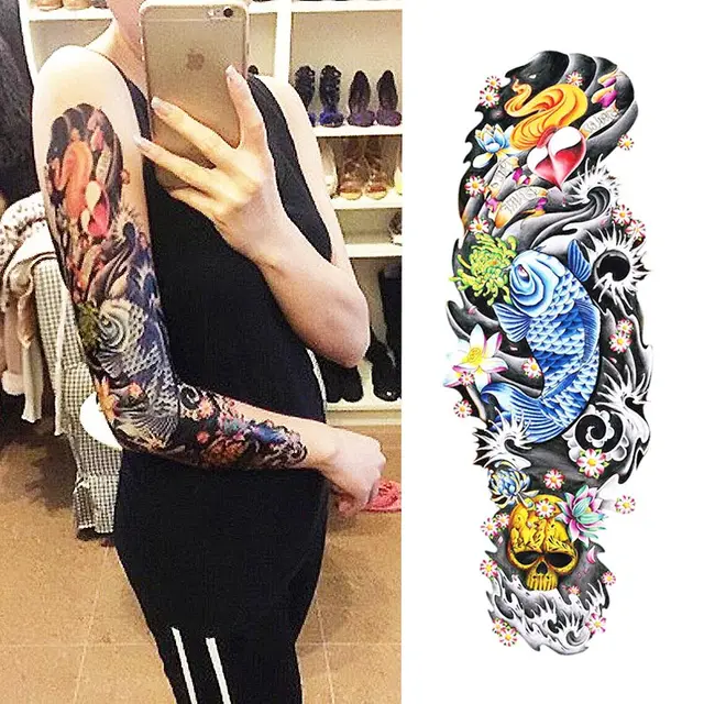 Temporary Tattoo Sleeve Designs Full Arm Waterproof Tattoos For Cool