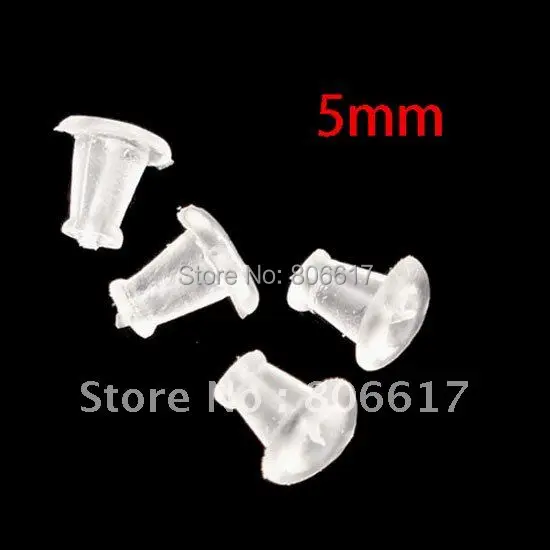 

1000 Pcs Clear Earring Rubber Backing for Earrings 5x5mm Fashion Accessory Jewelry Findings DIY(W00591)