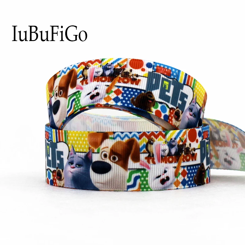 [IuBuFiGo] 40 ярдов новый стиль ленты 1 &quot25 мм собака напечатаны Grosgrain домашних