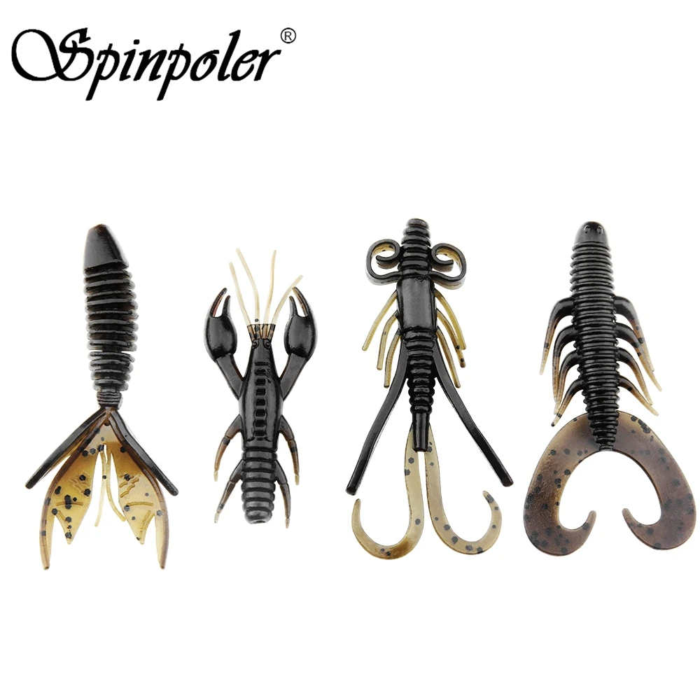 Мягкие пластиковые мягкие приманки Spinpoler 8 шт./лот яркие цветные рыболовные