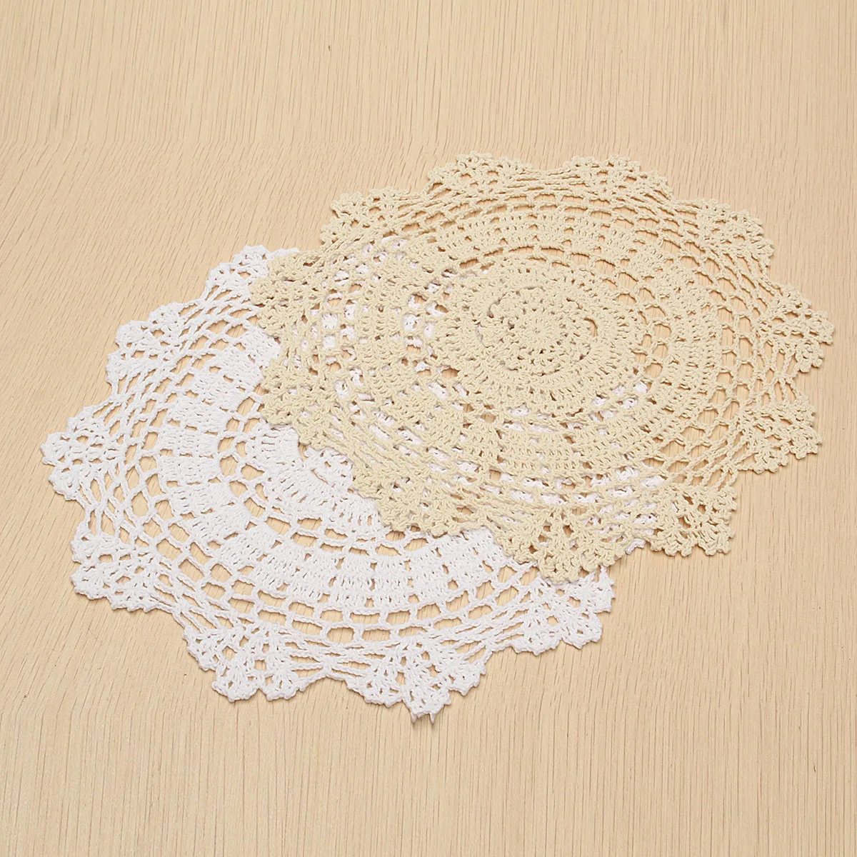 30 см круглый ретро Вязание крючком кружева Doilies Цветочные подставки для кружек дома кофе магазин стол дизайн декоративные ремесла домашний текстиль