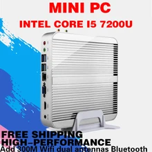 Mini pc 4 К htpc безвентиляторный компьютер core i5 7200u кабы lac stick usb 3.0 win10 бесплатная доставка 16 ГБ ram intel hd graphics 620