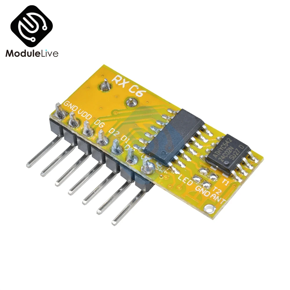 RXC6 433 МГц Супергетеродинный беспроводной приемник PT2262 код устойчивый для Arduino AVR Diy Kit электронный модуль платы блока программного управления