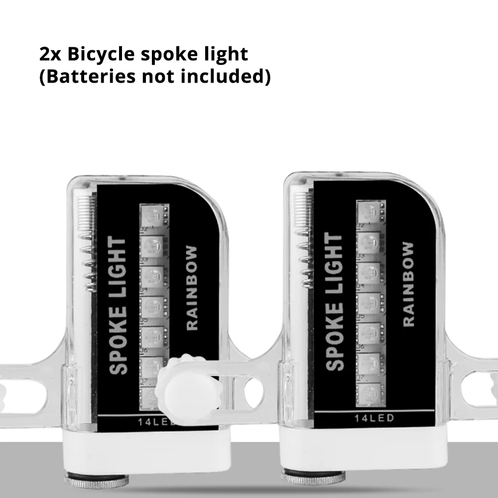 Велосипедный светильник для езды на 14 светодиодах, 30 фотографий, предупреждающий светильник с горячими колесами, водонепроницаемый декоративный светильник со спицами, аксессуары для горного велосипеда - Цвет: B