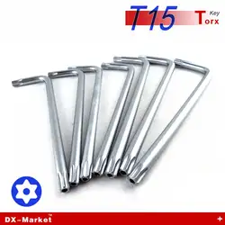 T15 torx, 20 штук, длинные руки Torx ключ для anti theft болт, titanium покрытие легированной стали DIY инструменты, высокой твердости Инструмента Ключ