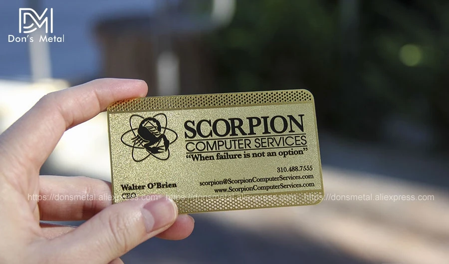 Frosted metal membership card plating gold stainless steel card custom metal business card stainless steel business card 