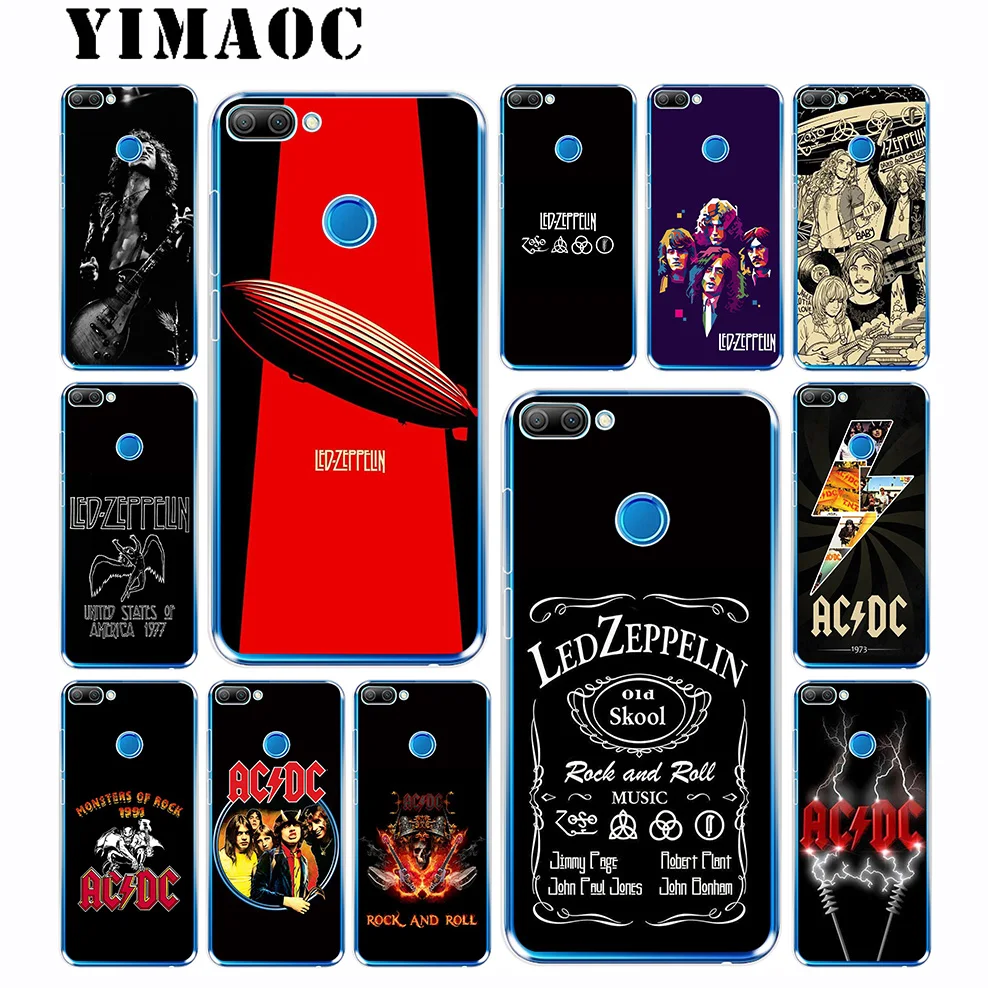 Led Zeppelin ACDC полосы мягкий чехол для huawei Honor 10 9 8X 8C 8 7C 7X 7A Pro 6A Note Nova 3i 3 2i Y6 Y7 Y9 Prime 2018 |