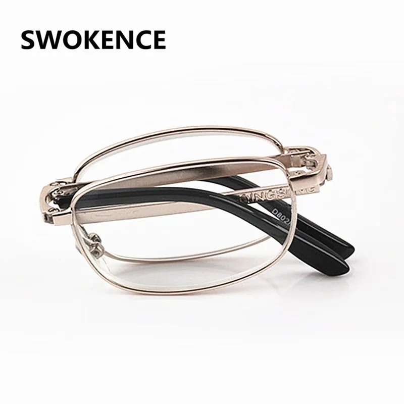 SWOKENC, портативные складные очки для чтения с покрытием, для мужчин и женщин, бренд, анти усталость, складные очки для дальнозоркости, лупа, считыватель G422