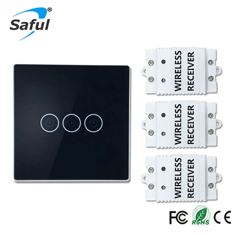 

Remote Control Touch Wireless Switch Panel (ts-w433) Three-way Panel