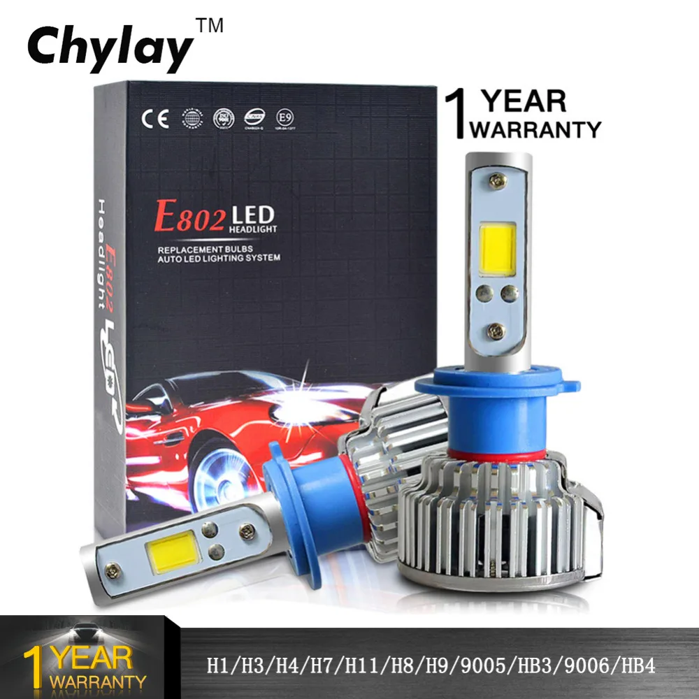 2 шт. H1 LED H4 H7 H3 H27 H8 HB4 HB3 9005 9006 881 лампы для автомобильных фар 50 Вт 8000LM Автомобильная