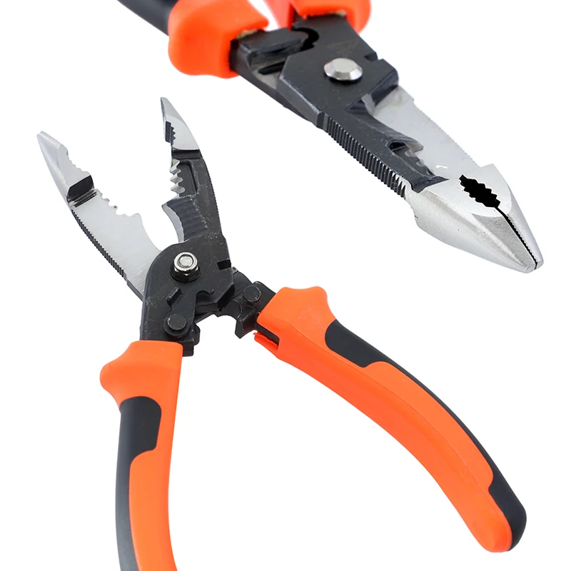 GHIXACTO 5 In 1 Wire Stripper Pliers 8" / 210mm Cable Crimping Cutter Pliers CR-V Electrician Cutting Hand Tools Wire Crimpers