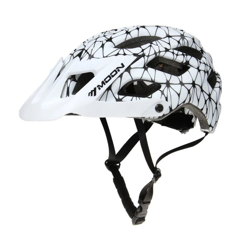 MOON велосипедный шлем MTB велосипедный спортивный защитный шлем для бездорожья Профессиональный велосипедный шлем для всех видов горного велосипеда - Цвет: Белый