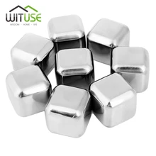 WITUSE 8 шт. кубик/шар/алмаз/Сердце виски нержавеющая сталь Colling камни охладитель льда для пивного бара бытовой свадебный подарок