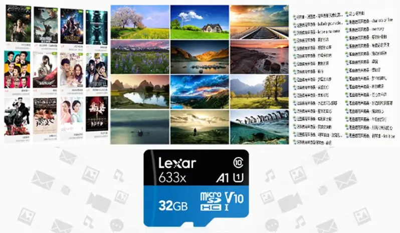 Lexar 633x Micro SD карта 512 16 ГБ 32 ГБ 64 Гб 128 ГБ SDHC SDXC высокая скорость до Макс 95 м/с Flash Micro SD для GOPRO Drone