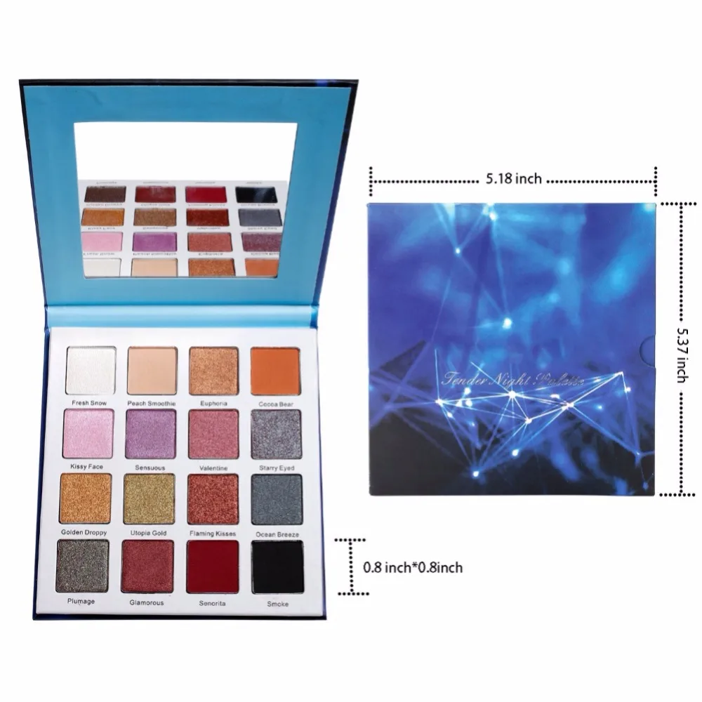 Eye Shadow Palette Makeup Palette Glitter Diamond Waterproof Long-Lasting Shimmer Matte Eye Shadow Powder
