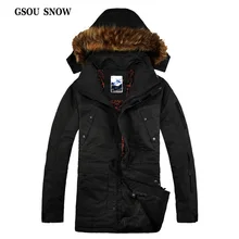 Новые Теплые зимние лыжные мужские одноцветные толстые пластины на открытом воздухе водонепроницаемые ветрозащитные пальто меховая лыжная куртка. GSOU снежной погоды