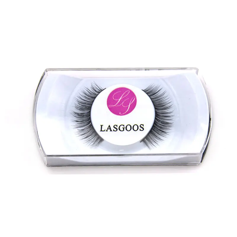 LASGOOS #004 10 пар в коробке ручной работы 3D полоски норковые ресницы натуральные