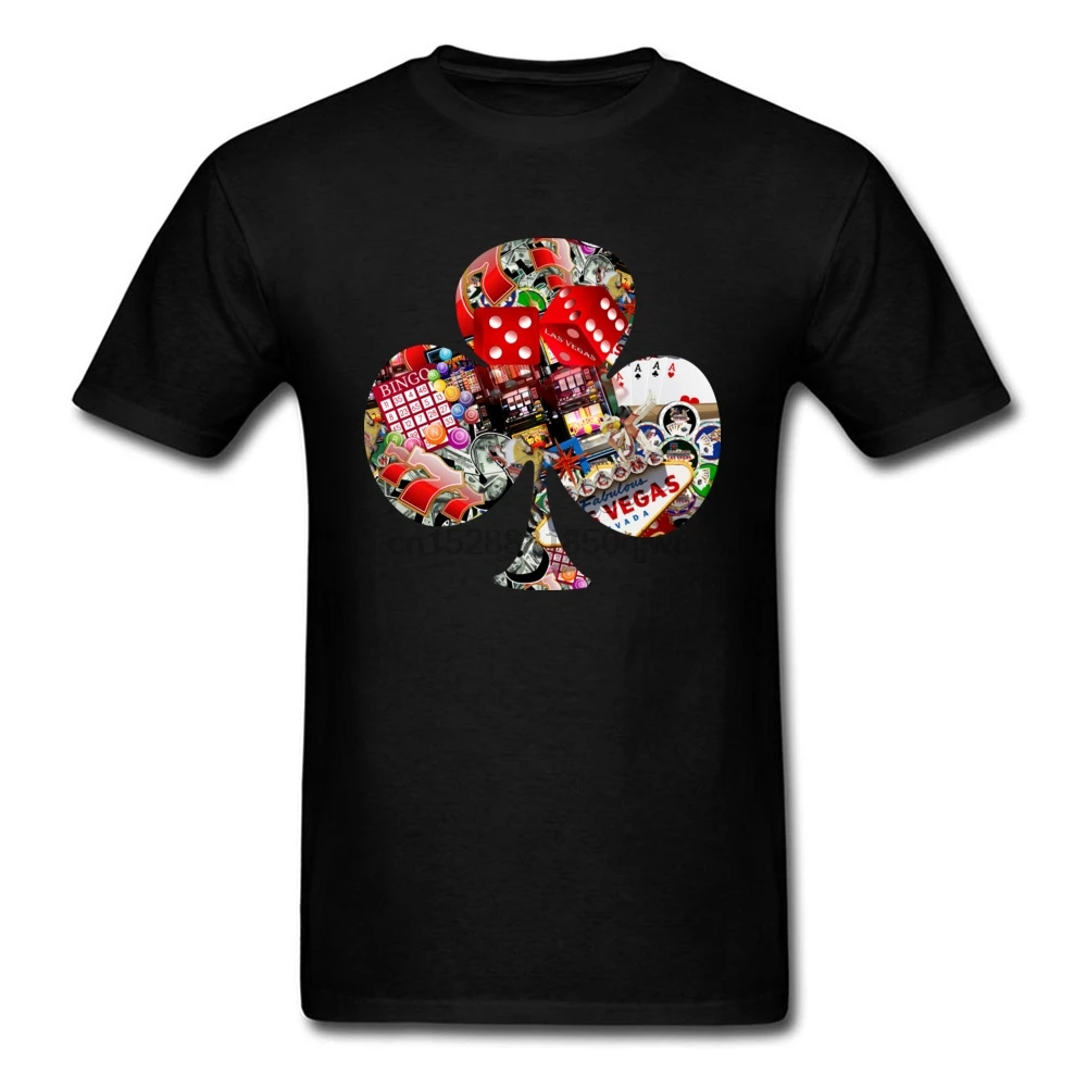 

Cheap Man Top T-shirts Club Playing Card Shape Dice Game Crewneck Short Sleeve T Shirt 100% Cotton Tops Shirts For Men