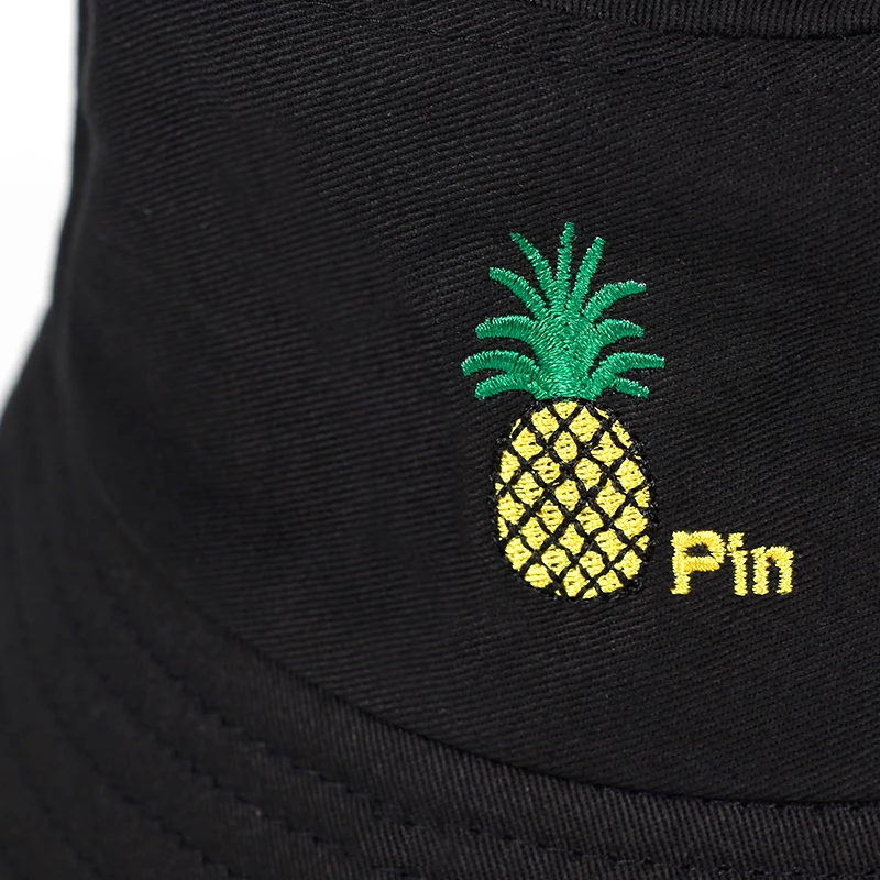 Ананас контактный вышивка Панама для мужчин и женщин в стиле хип-хоп рыбак шляпу взрослый Панама Боб любителей шляпа летом плоские шляпы