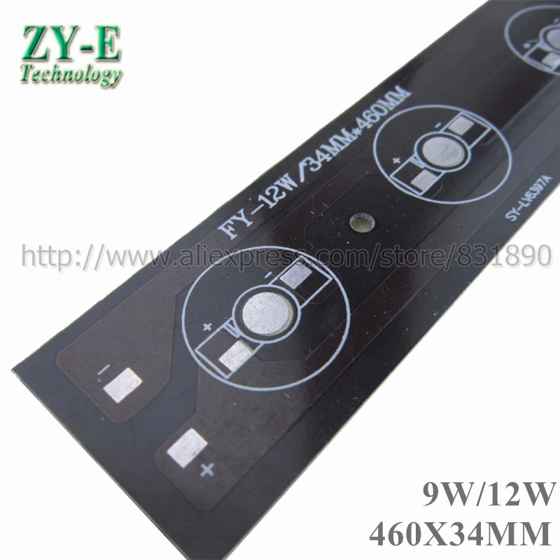 

20 pcs/lot LED Bar Strip PCB Aluminum baord plate 9W/12W 460*34mm pcb for 1W 3W Tube light floodlight Ceiling light replace DIY