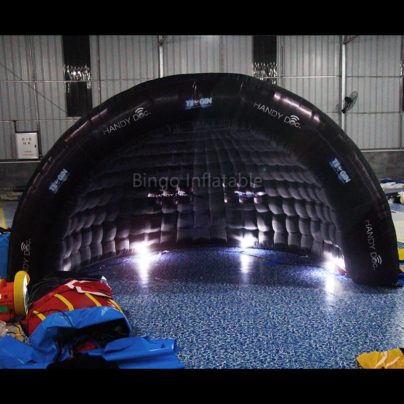 5X2.5X3M Black Inflatable Half Dome Light tent Inflatable Event Party Dome Igloo Tent for Outdoor A
