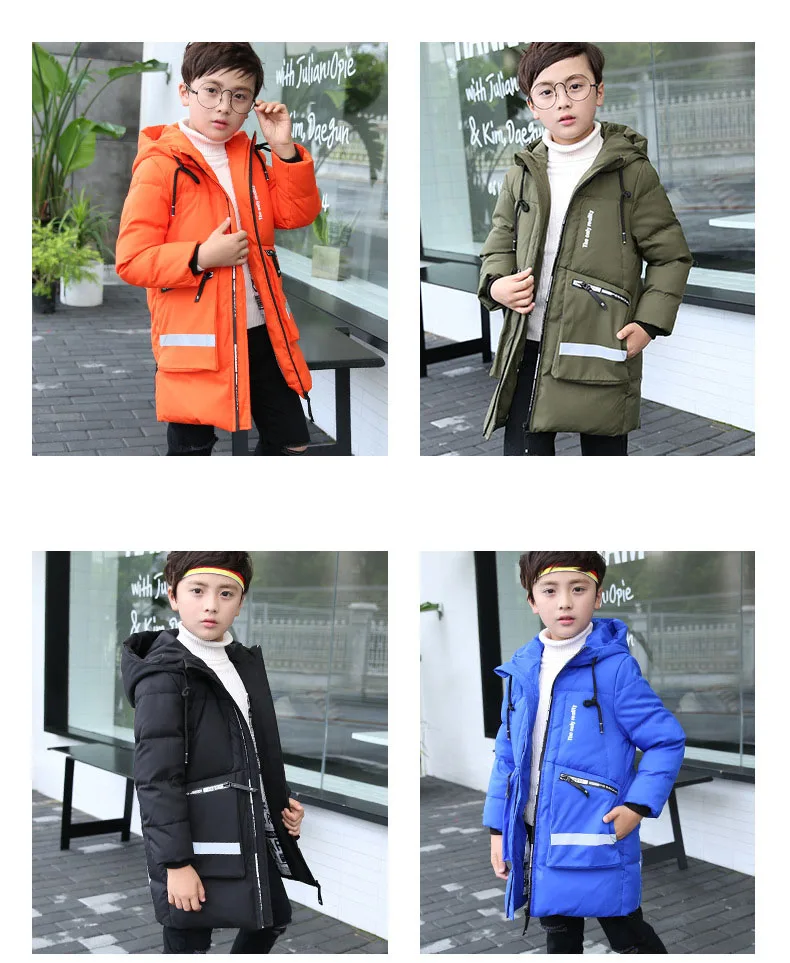 2017 High Quality Hooded Thick Boys Winter Down Coats For Kids Big Pocket Jackets Girls Clothes Children Tops Outerwear Clothing (13)