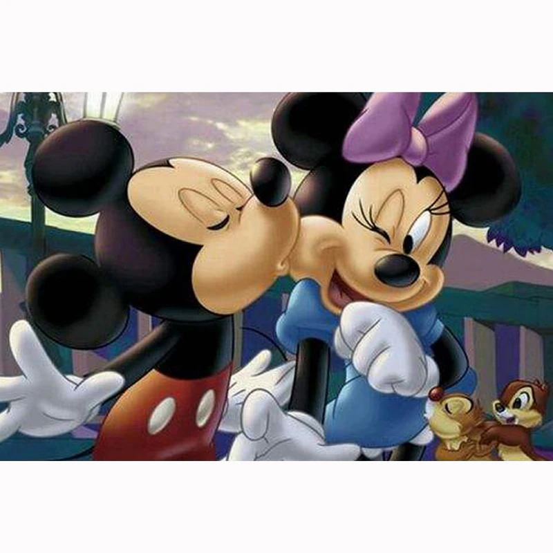 

5D DIY Diamond mosaic diamond embroidery Kissing Mouses embroidered Cross Stitch Home decoration Gift KBL