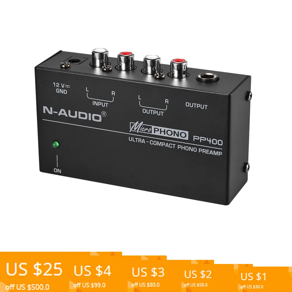 

Ultra-compact Phono Preamp Preamplifier with RCA 1/4" TRS Interfaces preamplificador phono preamp preamplifier