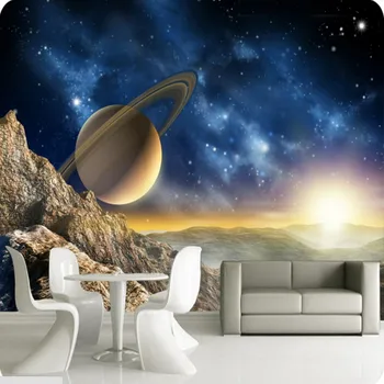 

Beibehang Large space cosmos 3d personalized custom mural bedroom living room sofa TV background wallpaper 3D wallpaper