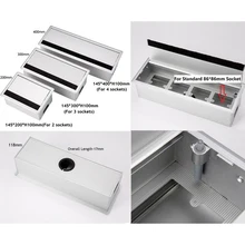 Алюминиевая прямоугольная проволочная кабельная втулка коробка офисный стол Шкаф стол лоскут щетка Мультимедиа USB коробка розетка