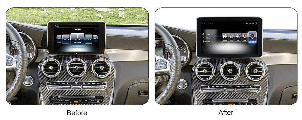 Best MEKEDE Android Car audio gps player for Benz GLC X253 2015-2017 car multimedia radio gps cassette 5