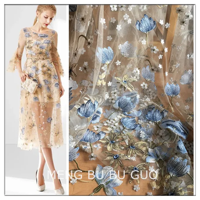 

Screen lace accessories, fashion, multicolor embroidery fabric, handwork, DIY skirt, embroidered fabric