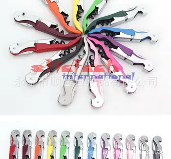 

by dhl or ems 100pcsProfessional Folded Wine Bottle Cap Opener Corkscrew Stainless Steel Metal With Plastic Handle High Quality
