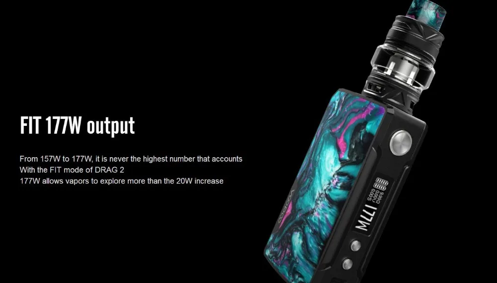 VOOPOO, 2 комплекта с батареей, 177 Вт, коробка, мод, смола, набор, вейп, электронная сигарета с UFORCE T2, бак U2, N3, сетка, катушка, электронные сигареты