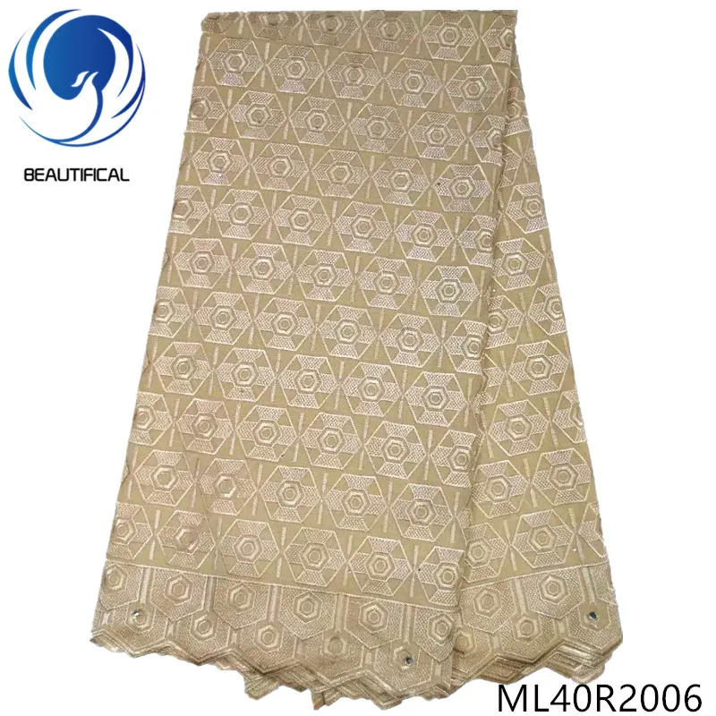 

BEAUTIFICAL Laces cotton fabrics High quality cotton swiss lace nigerian fabric 5yards swiss voile lace for wedding ML40R20