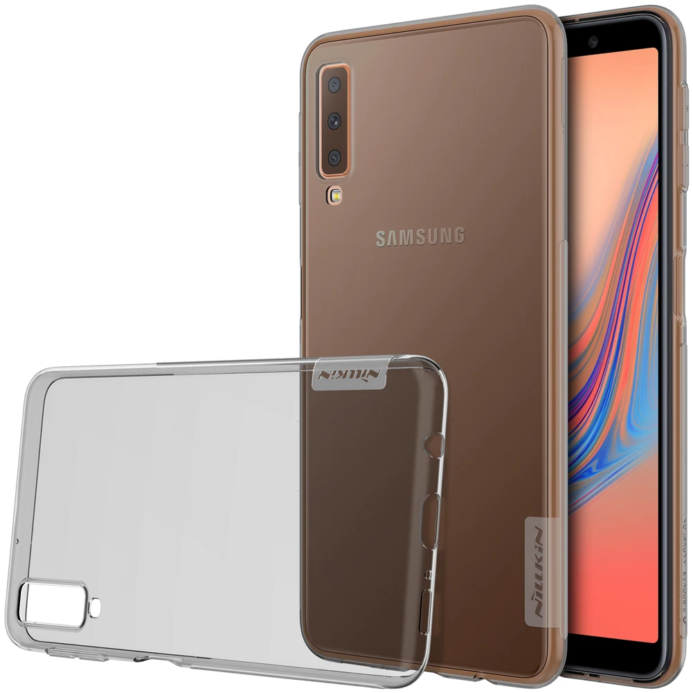 Мягкий чехол для samsung Galaxy A7 A750F Nillkin серии Nature прозрачный ТПУ чехол с рисунками samsung A7 чехол