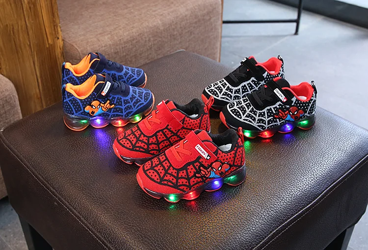 Davidyue мальчикие Мальчики верхолазы спортивные кроссовки детские светящиеся дети обувь Enfant для девочек обувь с светодио дный свет