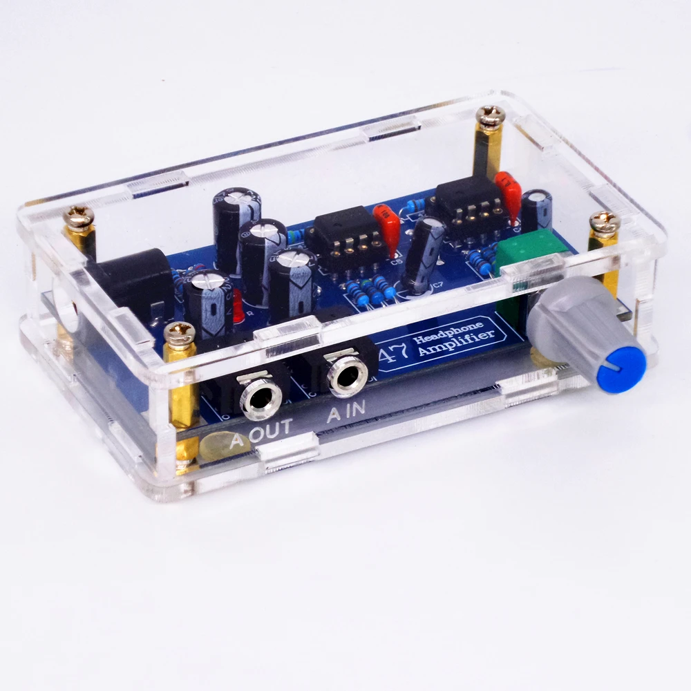 

TIANCOOLKEI 47k Single Power Supply Portable HIFI Headphone Amplifier PCB AMP DIY Kit for DA47 Earphone Accessories