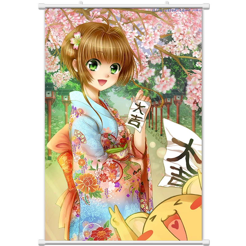 Anime Card Captor Sakura Printed Decor Wall Scroll Poster Cartoon