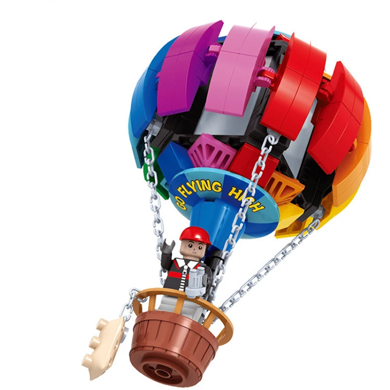 

Model building kits Compatible with Lego city fire balloon toys building bricks kits for children's gift