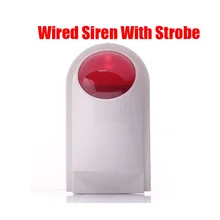 Free shipping 12v wired Alarm Outdoor Waterproof Sound And Flash alarm Siren alarm systems security home Sensors