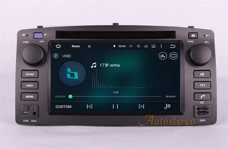 Excellent ZWNAV 6.2 Inch Android 8.0 Radio Mirror Link Video Screen Car DVD Player GPS Navigation For Toyota Corolla 2001-2006 11