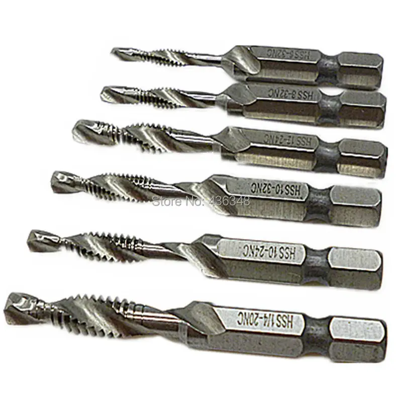 6-Piece Combination Drill and Tap Set