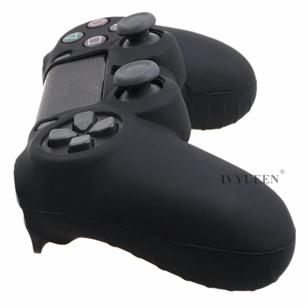 IVYUEEN 5 в 1 для Dualshock 4 PS4 Pro тонкий контроллер силиконовый гелевый Чехол для кожи+ палки с захватом для большого пальца+ 2 светодиодный стикер