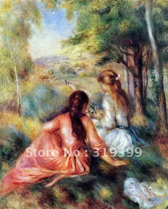 Картина маслом Размножение на льняном холсте лугу от pierre auguste renoir 100% ручная
