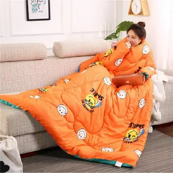 

Winter Lazy Quilt with Sleeves Winter Quilt Home Bedding Comforter Printed Edredom Keep Warm Winter Duvet With Filling
