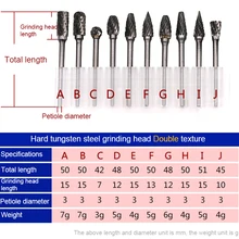 10PCS Tungsten Carbide Carving Knife Woodworking Tool Grinding Electric Rotary Sharpener Electric Grinding Texture Rotator