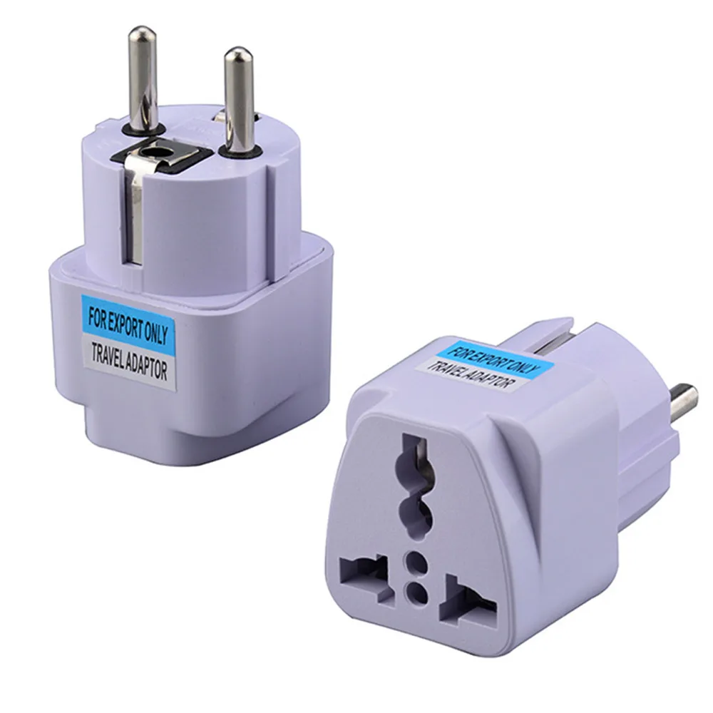 Portable UK US AU to EU European Power Socket Plug H1B2 Converter Adapter  Sale