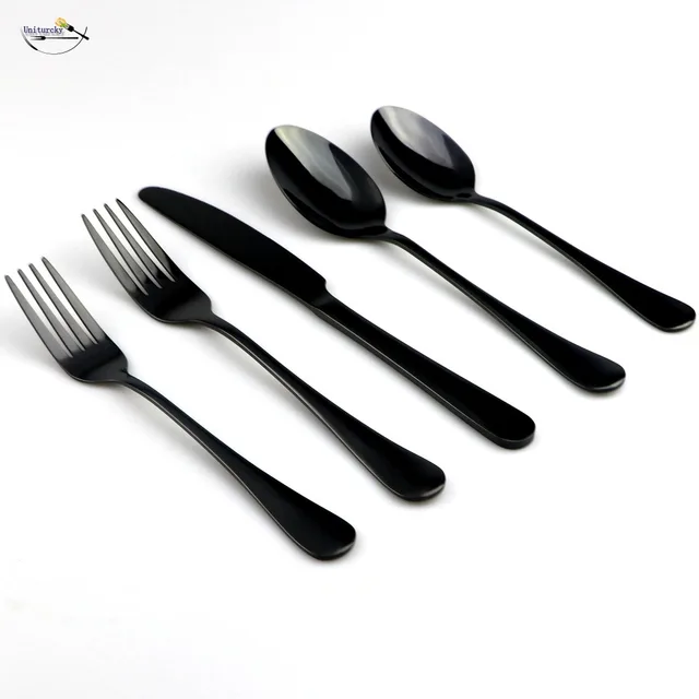 cheap stainless steel flatware towle living 5pcslot cutlery set black stainless steel silverware western food fork scoops dinner knife cheap stainless steel flatware towle living 5pcslot cutlery set black stainless steel silverware western food fork scoops dinner knife