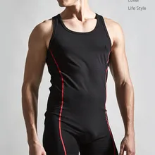 Высокое качество SUPERBODY Марка цельный корпус здания нижнее белье мужские без рукавов быстросохнущие Тонкий Мужские повседневные пижамы Body shaper